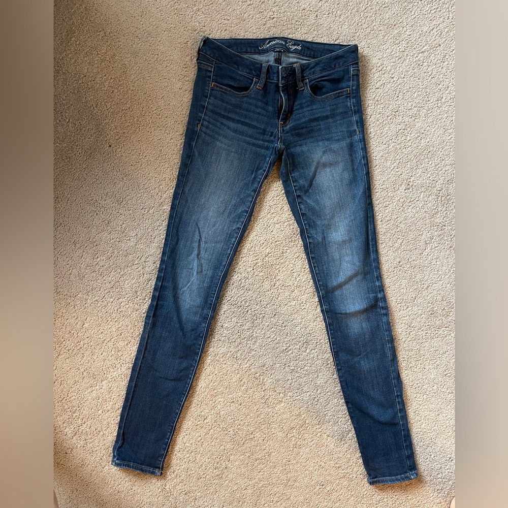 American Eagle dark denim stretch jeggings